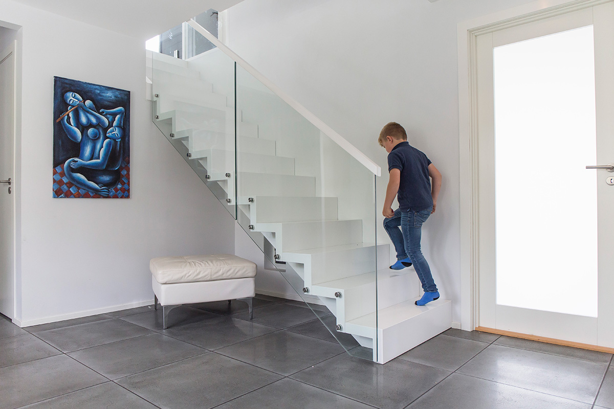 MODERNE STIL: Dette er bare ett eksempel på en trapp i moderne stil.